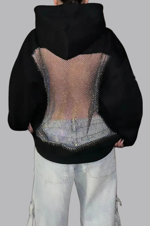 Crystal Mesh Hoodie