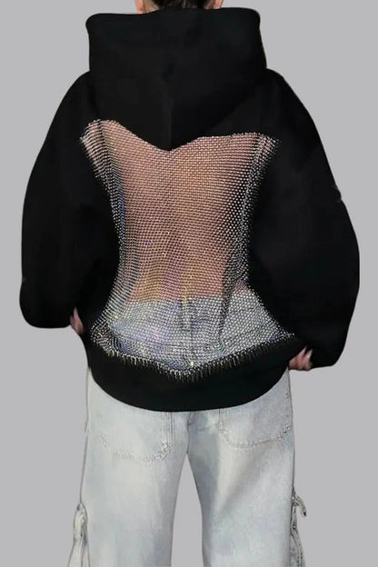 Crystal Mesh Hoodie